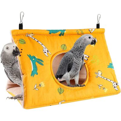OEM Perroquet Hamac Nid D'Oiseau Chaud Doux Hamac En Peluche Suspendu Cage Tente Pour Perruche Calopsitte Amazones Cacatoès Canari Cage Jouet L - Publicité OEM Perroquet Hamac Nid D'Oiseau Chaud Doux Hamac En Peluche Suspendu Cage Tente Pour Perruche Calopsitte Amazones Cacatoès Canari Cage Jouet L - Publicité