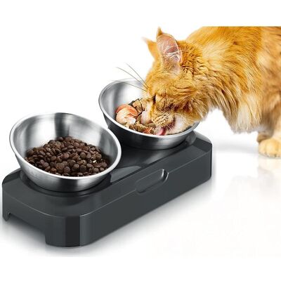 Vision Gamelle En Acier Inoxydable Pour Chat Et Chien, 400 Ml, Double Gamelle, Adaptée À L'Alimentation Des Chats Et Des Chiens, Antidérapante Et Sans Déversement - Publicité Vision Gamelle En Acier Inoxydable Pour Chat Et Chien, 400 Ml, Double Gamelle, Adaptée À L'Alimentation Des Chats Et Des Chiens, Antidérapante Et Sans Déversement - Publicité