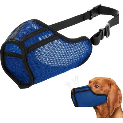 SANS MARQUE Muselière Pour Chien Réglable Et Respirante - Mesh Confortable, Anti-morsure Et Anti-aboiement - Pour Chiens De Petite Et Moyenne Taille (bleu, L) - Publicité SANS MARQUE Muselière Pour Chien Réglable Et Respirante - Mesh Confortable, Anti-morsure Et Anti-aboiement - Pour Chiens De Petite Et Moyenne Taille (bleu, L) - Publicité