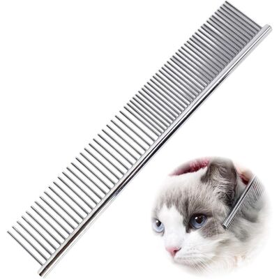 GRASSLIN 1 Peigne Pour Animaux, Acier Inoxydable, Double Rangée De Dents, 19 X 3,5 Cm, Chien Et Chat - Publicité GRASSLIN 1 Peigne Pour Animaux, Acier Inoxydable, Double Rangée De Dents, 19 X 3,5 Cm, Chien Et Chat - Publicité