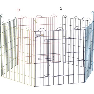 HEAT Enclos Métallique Pliable Pour Chiens, Lapins, Rongeurs Et Petits Animaux, Adapté À Une Utilisation Intérieure Et Extérieure, 6 Panneaux Avec Porte - Publicité HEAT Enclos Métallique Pliable Pour Chiens, Lapins, Rongeurs Et Petits Animaux, Adapté À Une Utilisation Intérieure Et Extérieure, 6 Panneaux Avec Porte - Publicité