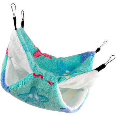 YUDO Hamac Pour Hamster, Litière Double Couche Douce, Nid Douillet Pour Petits Animaux De Compagnie Comme Les Écureuils Et Les Furets-green Star - Publicité YUDO Hamac Pour Hamster, Litière Double Couche Douce, Nid Douillet Pour Petits Animaux De Compagnie Comme Les Écureuils Et Les Furets-green Star - Publicité