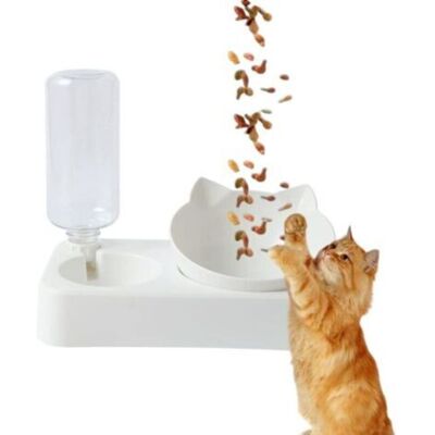 Vision 500ml Gamelles Pour Chats, Inclinable À 15° Bol Pour Chat, 2 En 1 Gamelles Pour Chat, Ensemble De Bols Pour Chat Et Chien De Petite Et Moyenne Taille (blanc) - Publicité Vision 500ml Gamelles Pour Chats, Inclinable À 15° Bol Pour Chat, 2 En 1 Gamelles Pour Chat, Ensemble De Bols Pour Chat Et Chien De Petite Et Moyenne Taille (blanc) - Publicité