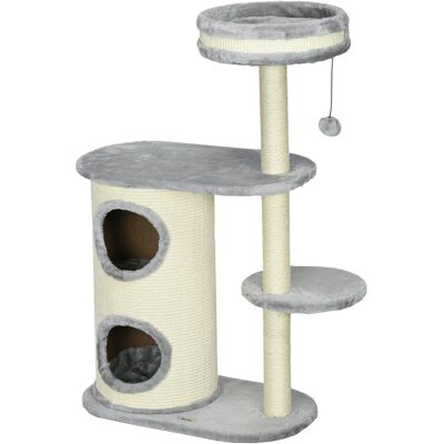 OEM Arbre À Chat, Poteaux En Corde De Sisal, Peluche Douce, Plusieurs Niveaux, Jouets À Balles, Gris, 59 X 35 X 100 Cm - Publicité OEM Arbre À Chat, Poteaux En Corde De Sisal, Peluche Douce, Plusieurs Niveaux, Jouets À Balles, Gris, 59 X 35 X 100 Cm - Publicité