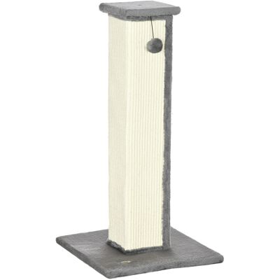 HEAT Arbre À Chat, Griffoir En Sisal Et Peluche, Balle Suspendue, Base Stable, 41 X 41 X 81 Cm, Gris Et Crème - Publicité HEAT Arbre À Chat, Griffoir En Sisal Et Peluche, Balle Suspendue, Base Stable, 41 X 41 X 81 Cm, Gris Et Crème - Publicité