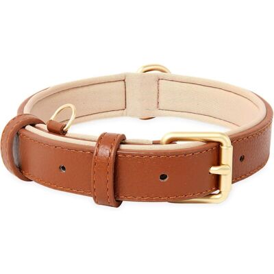 Melissa Collier De Chien, En Cuir, Collier De Chien Ajustable Coussin Moelleux Cuir Rembourré Pour Petite, Moyenne Ou Grande Chiens, Marron, M - Publicité Melissa Collier De Chien, En Cuir, Collier De Chien Ajustable Coussin Moelleux Cuir Rembourré Pour Petite, Moyenne Ou Grande Chiens, Marron, M - Publicité