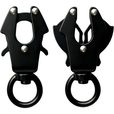 SUPERWISE 2 Pièces Clip Pour Laisse De Chien Avec Mousqueton Pivotant À 360 Degrés, Clip De Sécurité Pour Chien À Déclenchement Rapide Pour Lier Le Collier De L'Animal De Compagnie (rond × 2) - Publicité SUPERWISE 2 Pièces Clip Pour Laisse De Chien Avec Mousqueton Pivotant À 360 Degrés, Clip De Sécurité Pour Chien À Déclenchement Rapide Pour Lier Le Collier De L'Animal De Compagnie (rond × 2) - Publicité