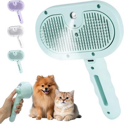 OEM Brosse Autonettoyante Pour Poils Pour Chien/chat/animaux De Compagnie,peigne Multifonctionnel À Vapeur,pour Eliminer Des Tomentose Sous-poil Tangles,massage Soin (vert) - Publicité OEM Brosse Autonettoyante Pour Poils Pour Chien/chat/animaux De Compagnie,peigne Multifonctionnel À Vapeur,pour Eliminer Des Tomentose Sous-poil Tangles,massage Soin (vert) - Publicité