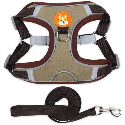 BRINSEA Marron, Xl Harnais De Poitrine Pour Animaux De Compagnie Harnais Pour Chat Et Chien En Daim Laisse Pour Chien En Corde Pour Chien Réfléchissante Et Respirante - Publicité BRINSEA Marron, Xl Harnais De Poitrine Pour Animaux De Compagnie Harnais Pour Chat Et Chien En Daim Laisse Pour Chien En Corde Pour Chien Réfléchissante Et Respirante - Publicité