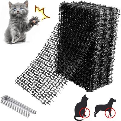 Vision 12pc Tapis Anti-chat Avec Pointes,40 30cm Tapis De Dissuasion Répulsif Pour Chat Chien Animal,avec 8 Ancrages Au Sol En Forme De U, Répulsif Chats Chiens Naturel & Écologique Pour Jardin, Clôtures - Publicité Vision 12pc Tapis Anti-chat Avec Pointes,40 30cm Tapis De Dissuasion Répulsif Pour Chat Chien Animal,avec 8 Ancrages Au Sol En Forme De U, Répulsif Chats Chiens Naturel & Écologique Pour Jardin, Clôtures - Publicité