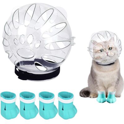 Vision Kit De Confort Supérieur Pour Chat – Ensemble Réglable Et Respirant Pour Muselière Et Couvre-pattes Pour Une Expérience De Toilettage Et De Bain Sans Stress (bleu) - Publicité Vision Kit De Confort Supérieur Pour Chat – Ensemble Réglable Et Respirant Pour Muselière Et Couvre-pattes Pour Une Expérience De Toilettage Et De Bain Sans Stress (bleu) - Publicité