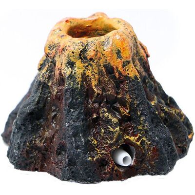 HERUSI Ornement D'Aquarium En Forme De Volcan Avec Pompe À Oxygène Et Pierre À Bulles - Publicité HERUSI Ornement D'Aquarium En Forme De Volcan Avec Pompe À Oxygène Et Pierre À Bulles - Publicité