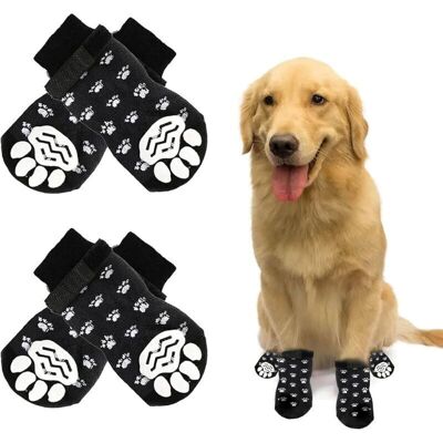 Scotch 2 Paires Chaussettes Anti-dérapantes Chien Chat, Chaussettes Antidérapantes Pour Chiens, Réglables Pour Chien Chaussettes, Convient Pour Les Petits Ou Gros Chiens Et Chats(l, Noir) - Publicité Scotch 2 Paires Chaussettes Anti-dérapantes Chien Chat, Chaussettes Antidérapantes Pour Chiens, Réglables Pour Chien Chaussettes, Convient Pour Les Petits Ou Gros Chiens Et Chats(l, Noir) - Publicité