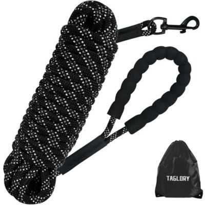 ABYSSE Longe Pour Chien 5m, Long Laisse Chien Corde Avec Poignée Rembourrée Pour Chiens De Petites À Grandes Taille, Noir - Publicité ABYSSE Longe Pour Chien 5m, Long Laisse Chien Corde Avec Poignée Rembourrée Pour Chiens De Petites À Grandes Taille, Noir - Publicité