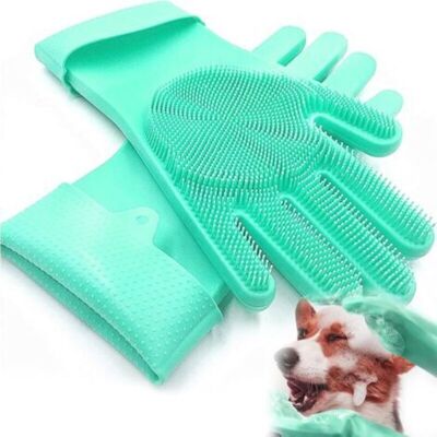 Vision Gant De Toilettage Pour Chien Chat, Gants De Massage En Silicone Souple, Brosse Douce Pour Chats, Chiens Et Chevaux, Le Silicone Souple N'Abîme Pas La Peau (vert) - Publicité Vision Gant De Toilettage Pour Chien Chat, Gants De Massage En Silicone Souple, Brosse Douce Pour Chats, Chiens Et Chevaux, Le Silicone Souple N'Abîme Pas La Peau (vert) - Publicité