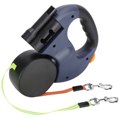 MOXIE Sjlerst Double Laisse Pour Chiens Rétractable, Double Brique Pour 2 Chiens Chien Lase Avec Lumière (gris Foncé) - Publicité MOXIE Sjlerst Double Laisse Pour Chiens Rétractable, Double Brique Pour 2 Chiens Chien Lase Avec Lumière (gris Foncé) - Publicité