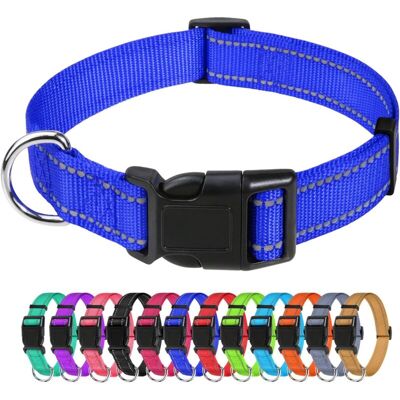 Melissa Collier Pour Chien, Collier En Nylon Réfléchissant Réglable Classique Convient Pour Moyens Chiens, Bleu Foncé, 2.5cm Largeur - Publicité Melissa Collier Pour Chien, Collier En Nylon Réfléchissant Réglable Classique Convient Pour Moyens Chiens, Bleu Foncé, 2.5cm Largeur - Publicité
