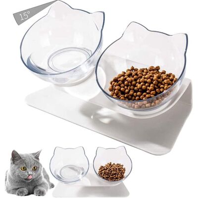Generic Gamelle Pour Chat, 2 En 1 Gamelle Double 15° Inclinaison Antidérapante Gamelle Double Pour Animaux De Compagnie, Gamelle Surélevée Pour Nourriture - Publicité Generic Gamelle Pour Chat, 2 En 1 Gamelle Double 15° Inclinaison Antidérapante Gamelle Double Pour Animaux De Compagnie, Gamelle Surélevée Pour Nourriture - Publicité