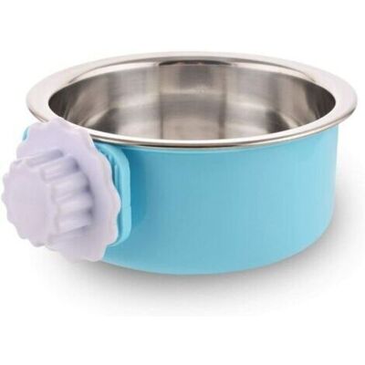 NO BRAND Pair Caisse Chien Bol Amovible En Acier Inoxydable Gamelle À Suspendre Pour Animal Domestique Cage Petit Bol D'Eau Feeder Nourriture Pour Chiens Chats Lapins Birdsgreen Pet Supplies Petit Bleu Avec Fl - Publicité NO BRAND Pair Caisse Chien Bol Amovible En Acier Inoxydable Gamelle À Suspendre Pour Animal Domestique Cage Petit Bol D'Eau Feeder Nourriture Pour Chiens Chats Lapins Birdsgreen Pet Supplies Petit Bleu Avec Fl - Publicité