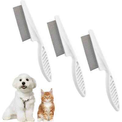 GRASSLIN 3 Pièces Peigne Anti Puces, Acier Inoxydable, Plastique Durable, Pour Chien Et Chat, Toilettage Poils Longs Et Courts - Publicité GRASSLIN 3 Pièces Peigne Anti Puces, Acier Inoxydable, Plastique Durable, Pour Chien Et Chat, Toilettage Poils Longs Et Courts - Publicité