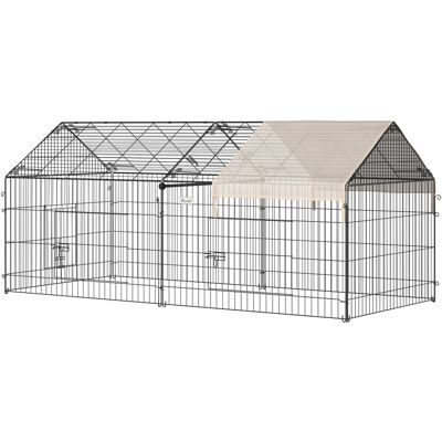 ARRIGONI Clôture Pour Petits Animaux Cage Pour Animaux Domestiques Cadre En Métal Galvanisé 4 Piquets De Sol Inclus 220 X 103 X 103 Cm Noir Et Beige - Publicité ARRIGONI Clôture Pour Petits Animaux Cage Pour Animaux Domestiques Cadre En Métal Galvanisé 4 Piquets De Sol Inclus 220 X 103 X 103 Cm Noir Et Beige - Publicité