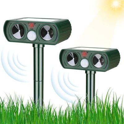 PELTOR Ahlsen Répulsif Chat Jardin Solaire À Ultrasons 2x Avec Lumière Led, Imperméable Répulsif Animaux Pour Chat, Chiens, Oiseaux - Publicité PELTOR Ahlsen Répulsif Chat Jardin Solaire À Ultrasons 2x Avec Lumière Led, Imperméable Répulsif Animaux Pour Chat, Chiens, Oiseaux - Publicité