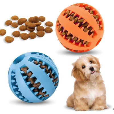 Vision Lot De 2 Distributeurs De Friandises Interactifs Pour Chien, Balle En Caoutchouc Pour Chiots, Petits Chiens, Ennui, Nettoyage Des Dents, Entraînement Du Qi (6 Cm, Bleu, Orange) - Publicité Vision Lot De 2 Distributeurs De Friandises Interactifs Pour Chien, Balle En Caoutchouc Pour Chiots, Petits Chiens, Ennui, Nettoyage Des Dents, Entraînement Du Qi (6 Cm, Bleu, Orange) - Publicité