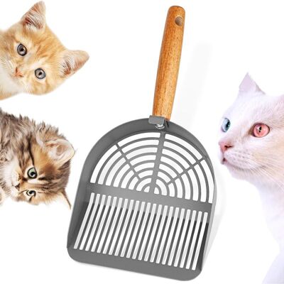 Vision Pelle À Litière En Métal, Pelle À Litière En Acier Inoxydable, Pelle À Litière Avec Manche En Bois Pour Le Nettoyage Des Animaux Domestiques (chiens, Chats) - Publicité Vision Pelle À Litière En Métal, Pelle À Litière En Acier Inoxydable, Pelle À Litière Avec Manche En Bois Pour Le Nettoyage Des Animaux Domestiques (chiens, Chats) - Publicité