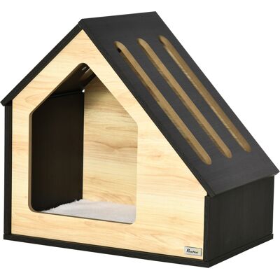OEM Niche/refuge D'Intérieur Avec Coussin, Niche Pour Chien Avec Toit Incliné, Niche Pour Chat Pour Petits Chiens Jusqu'à 8 Kg, 60 X 40 X 59,2 Cm, Marron - Publicité OEM Niche/refuge D'Intérieur Avec Coussin, Niche Pour Chien Avec Toit Incliné, Niche Pour Chat Pour Petits Chiens Jusqu'à 8 Kg, 60 X 40 X 59,2 Cm, Marron - Publicité