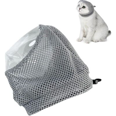 STAKMANN Muselière Pour Chat Pour Le Toilettage, Capuche Ajustable En Maille Respirante Et Masque Transparent Anti-morsures Pour Chat, Injection Pour Petit Chien, Bain, Coupe-griffes (m) - Publicité STAKMANN Muselière Pour Chat Pour Le Toilettage, Capuche Ajustable En Maille Respirante Et Masque Transparent Anti-morsures Pour Chat, Injection Pour Petit Chien, Bain, Coupe-griffes (m) - Publicité