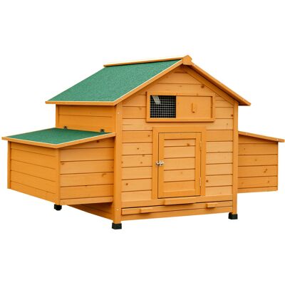 ARRIGONI Poulailler En Bois Avec 2 Nichoirs Toit Impermeable Pour Exterieur 150x100x96,5 Cm - Publicité ARRIGONI Poulailler En Bois Avec 2 Nichoirs Toit Impermeable Pour Exterieur 150x100x96,5 Cm - Publicité
