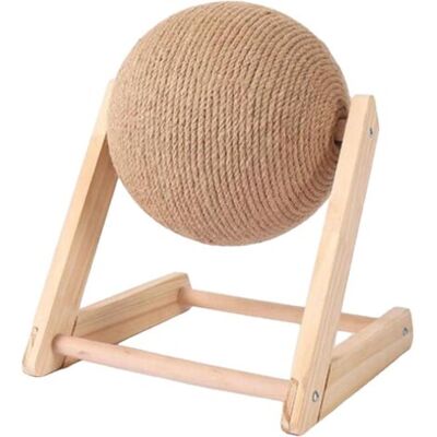 ABYSSE Arbre À Chat En Sisal Naturel Avec Boule, Jouet À Gratter Pour Chat, 20 Cm, 25 X 28 X 24 Cm - Publicité ABYSSE Arbre À Chat En Sisal Naturel Avec Boule, Jouet À Gratter Pour Chat, 20 Cm, 25 X 28 X 24 Cm - Publicité