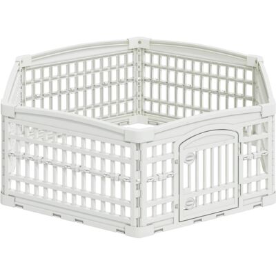 Parc De Jeu Pour Chiens À 6 Panneaux 122 X 106,5 X 40 Cm Blanc Vidaxl - Publicité Parc De Jeu Pour Chiens À 6 Panneaux 122 X 106,5 X 40 Cm Blanc Vidaxl - Publicité