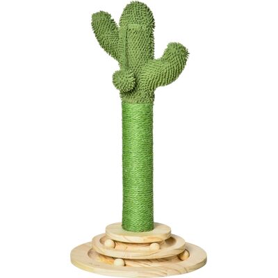 HEAT Arbre À Chat En Forme De Cactus Avec Griffoir En Sisal Naturel, Pompon Suspendu Et Plateforme De Jeu Avec Balles, Ø 32 X 60 Cm, Vert - Publicité HEAT Arbre À Chat En Forme De Cactus Avec Griffoir En Sisal Naturel, Pompon Suspendu Et Plateforme De Jeu Avec Balles, Ø 32 X 60 Cm, Vert - Publicité