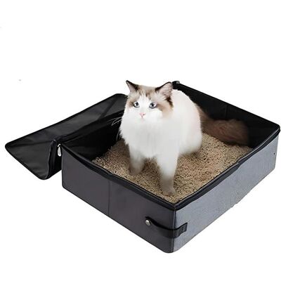 Cellfast Bassin Pour Chat Pliable, Bac À Litière De Voyage Portable, Boîte À Litière Imperméable Pour Voyages En Plein Air Avec Animaux-gris - Publicité Cellfast Bassin Pour Chat Pliable, Bac À Litière De Voyage Portable, Boîte À Litière Imperméable Pour Voyages En Plein Air Avec Animaux-gris - Publicité