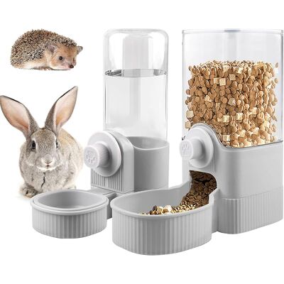 SANS MARQUE Abreuvoir Et Alimentateur Automatique, Distributeur Eau Lapin Mangeoire À Suspendre Pour Rongeur - Gris - Publicité SANS MARQUE Abreuvoir Et Alimentateur Automatique, Distributeur Eau Lapin Mangeoire À Suspendre Pour Rongeur - Gris - Publicité