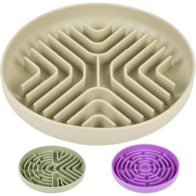 GRASSLIN 1 Gamelle Anti-glouton, Design Labyrinthe, Silicone Alimentaire, Ventouse Antidérapante, Pour Chien Et Chat - Publicité GRASSLIN 1 Gamelle Anti-glouton, Design Labyrinthe, Silicone Alimentaire, Ventouse Antidérapante, Pour Chien Et Chat - Publicité