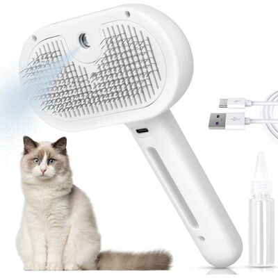 Vision Brosse À Vapeur Pour Chat, Pour La Perte De Poils, Brosse De Toilettage Avec Bouton De Déverrouillage Pour Animaux D'Intérieur - Publicité Vision Brosse À Vapeur Pour Chat, Pour La Perte De Poils, Brosse De Toilettage Avec Bouton De Déverrouillage Pour Animaux D'Intérieur - Publicité