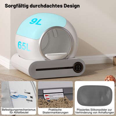 ALLAUVE Bac À Litière Auto-nettoyant 65l Adaptatif Pour Plusieurs Chats, Racleur Automatique, Compatible Avec Litière Variée, Capteur Ir, Neutralise Les Odeurs, Pilotage Via App, Sécurité Enfant. Publicité ALLAUVE Bac À Litière Auto-nettoyant 65l Adaptatif Pour Plusieurs Chats, Racleur Automatique, Compatible Avec Litière Variée, Capteur Ir, Neutralise Les Odeurs, Pilotage Via App, Sécurité Enfant. Publicité