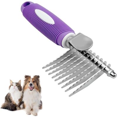 OEM Inox Brosse Chat Poil Long, 9 Dents Brosse Sous Poil Chien, Brosse Chien Poil Court Enlever Nœuds Cheveux, Peigne Chien Poils Longs, Brosse Anti Poils Animaux Pour Chats Chien Lapin (violet) - Publicité OEM Inox Brosse Chat Poil Long, 9 Dents Brosse Sous Poil Chien, Brosse Chien Poil Court Enlever Nœuds Cheveux, Peigne Chien Poils Longs, Brosse Anti Poils Animaux Pour Chats Chien Lapin (violet) - Publicité