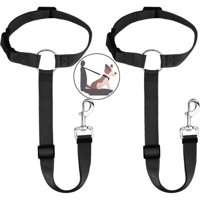 HERUSI Honzuen Lot De 2 Harnais De Sécurité Universels Pour Chien, Réglables Et Résistants, Avec Mousqueton Et Laisse. Compatibles Avec Tous Les Véhicules, Couleur Noire. Publicité HERUSI Honzuen Lot De 2 Harnais De Sécurité Universels Pour Chien, Réglables Et Résistants, Avec Mousqueton Et Laisse. Compatibles Avec Tous Les Véhicules, Couleur Noire. Publicité