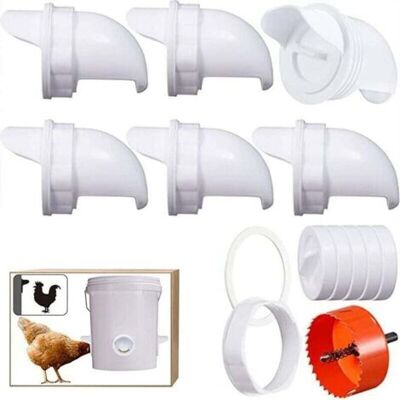 ABYSSE Mangeoire Poules 6 Ports,mangeoire Poules Automatique,mangeoire Poules Anti Nuisible,diy Mangeoire À Volaille Gravité Kit,mangeoires À Poulets Zéro Déchet ,convient Aux Seaux, Boîtes, Auges - Publicité ABYSSE Mangeoire Poules 6 Ports,mangeoire Poules Automatique,mangeoire Poules Anti Nuisible,diy Mangeoire À Volaille Gravité Kit,mangeoires À Poulets Zéro Déchet ,convient Aux Seaux, Boîtes, Auges - Publicité
