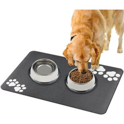 Melissa Tapis Absorbant Chien - Tapis De Gamelle Absorbant Pour Les Sols 60 X 40 Cm - Tapis D'Alimentation Pour Chiens Et Gamelles - Gris Antidérapant - Plateau Facile À Nettoyer Pour Chats - Publicité Melissa Tapis Absorbant Chien - Tapis De Gamelle Absorbant Pour Les Sols 60 X 40 Cm - Tapis D'Alimentation Pour Chiens Et Gamelles - Gris Antidérapant - Plateau Facile À Nettoyer Pour Chats - Publicité