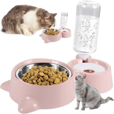ENLENK Double Bol Pour Chat,chargeur Pour Animaux De Compagnie À Double Bol Pour Chats Et Chiens De Petite Taille, Rose Bols Pour Chats 2 En 1 - Publicité ENLENK Double Bol Pour Chat,chargeur Pour Animaux De Compagnie À Double Bol Pour Chats Et Chiens De Petite Taille, Rose Bols Pour Chats 2 En 1 - Publicité
