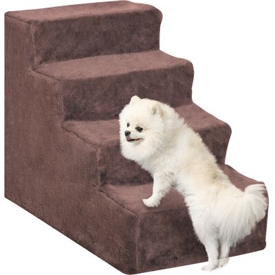 ARRIGONI Escalier Pour Chien À 4 Marches Escalier Pour Chat Échelle Antidérapante Pour Animaux 60 X 35 X 44 Cm Marron - Publicité ARRIGONI Escalier Pour Chien À 4 Marches Escalier Pour Chat Échelle Antidérapante Pour Animaux 60 X 35 X 44 Cm Marron - Publicité