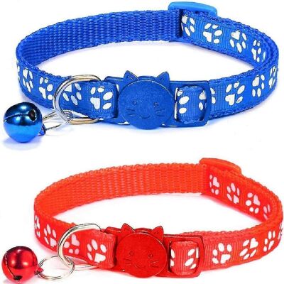 YUDO Colliers Pour Chat Avec Clochette, Réglables-blue Red - Publicité YUDO Colliers Pour Chat Avec Clochette, Réglables-blue Red - Publicité