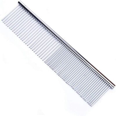 GRASSLIN 1 Peigne Acier Inoxydable, Dents Arrondies, Double Espacement, Toilettage Chien Chat - Publicité GRASSLIN 1 Peigne Acier Inoxydable, Dents Arrondies, Double Espacement, Toilettage Chien Chat - Publicité