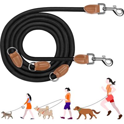 Vision Laisse Réglable De 3 M Pour Chien, Robuste Et Multifonctionnelle, 3 Points, Pour 2 Chiens, Idéale Pour Les Promenades Et Le Dressage Canin, Noire. Publicité Vision Laisse Réglable De 3 M Pour Chien, Robuste Et Multifonctionnelle, 3 Points, Pour 2 Chiens, Idéale Pour Les Promenades Et Le Dressage Canin, Noire. Publicité