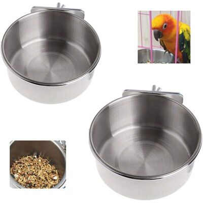 MOXIE Mangeoire Pour Les Oiseaux En Acier Inoxydable Bol D'Alimentation Fixe En Acier Inoxydable Gamelle Cage Suspendue Alimentation Eau Croquettes Pour Animal Accessoire Pour Cage À Oiseaux 2pc - Publicité MOXIE Mangeoire Pour Les Oiseaux En Acier Inoxydable Bol D'Alimentation Fixe En Acier Inoxydable Gamelle Cage Suspendue Alimentation Eau Croquettes Pour Animal Accessoire Pour Cage À Oiseaux 2pc - Publicité