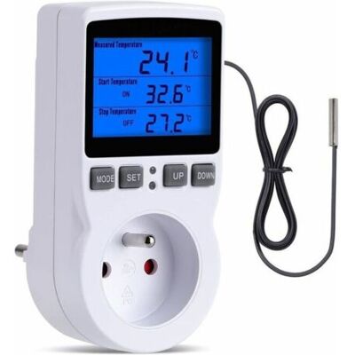 Barkbustersprise Thermostat, Thermostat Terrarium Avec Ecran Lcd Et Sonde, Regulateur De Température Numerique Thermostat Chauffage Refroidissement Pour Serre,reptiles(fr Prise) - Publicité Barkbustersprise Thermostat, Thermostat Terrarium Avec Ecran Lcd Et Sonde, Regulateur De Température Numerique Thermostat Chauffage Refroidissement Pour Serre,reptiles(fr Prise) - Publicité